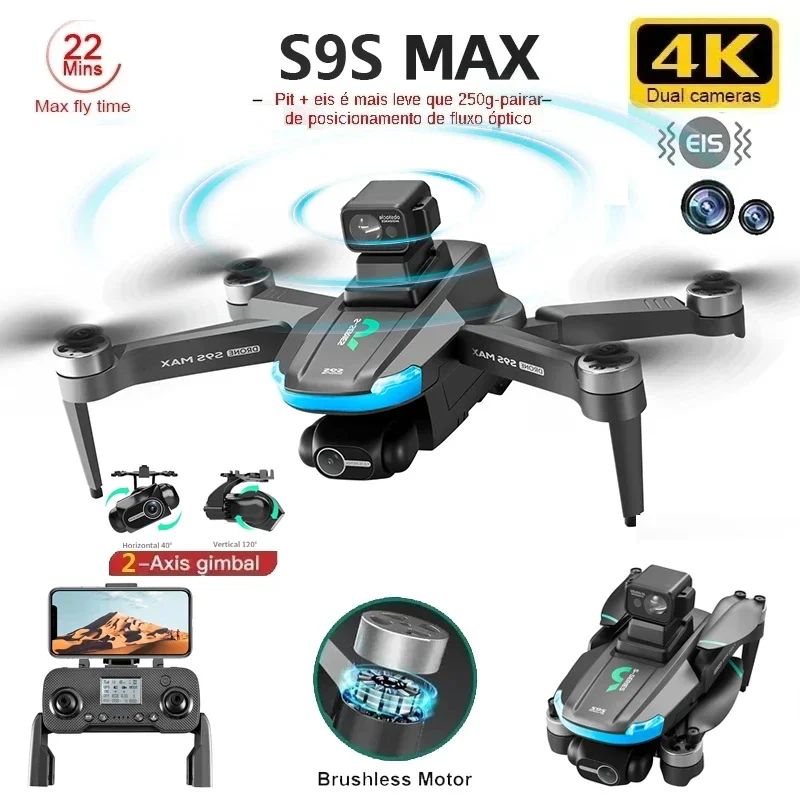 NEW S9S MAX MINI Drone 4K 2-Ax - đánh giá và giá Drone Gps Module