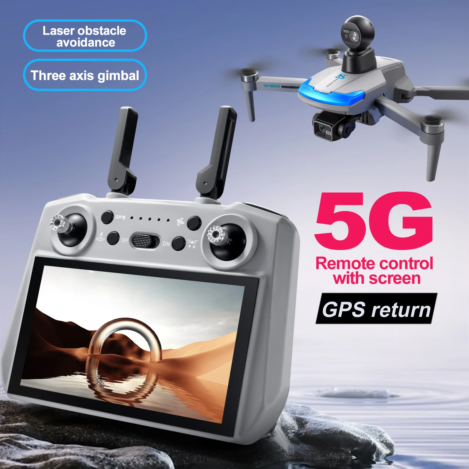 S185 Professional Drone 2.7K H - đánh giá và giá Drone Gps Mount